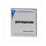 Դեղերի նկարագրություն, Доксициклин капс. 100мг N10